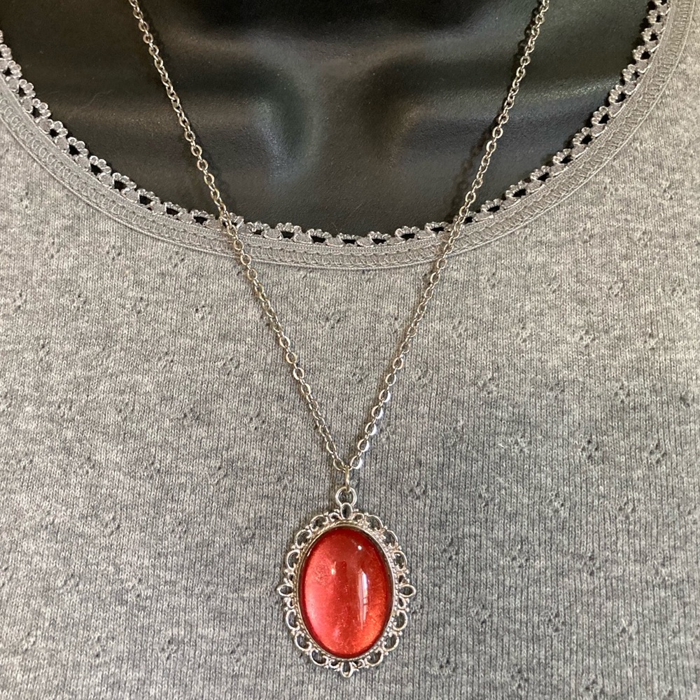 Solar Flare hand-painted pendant